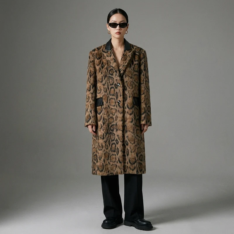 Manteau Long Imprimé Floral Oversize