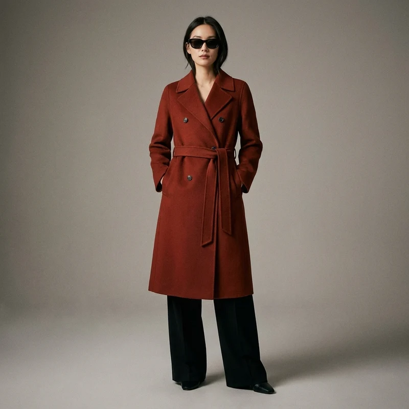 Manteau Long Cachemire Double Face