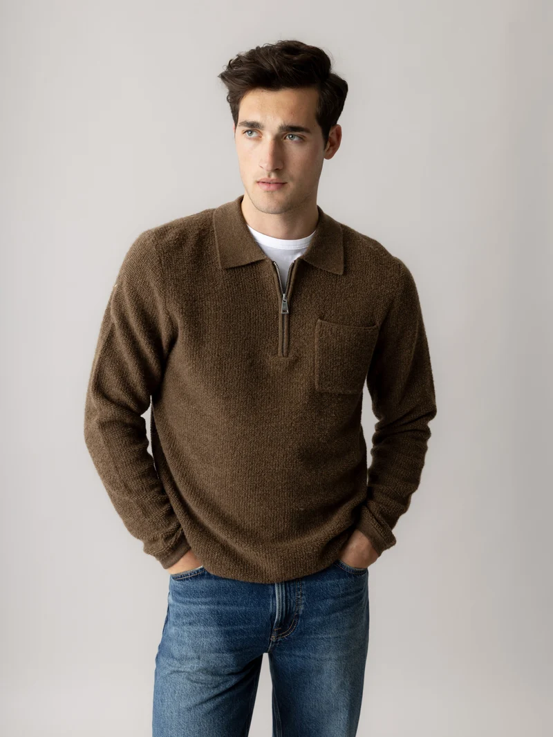 MMGRyan Soft Polo Zip Knit