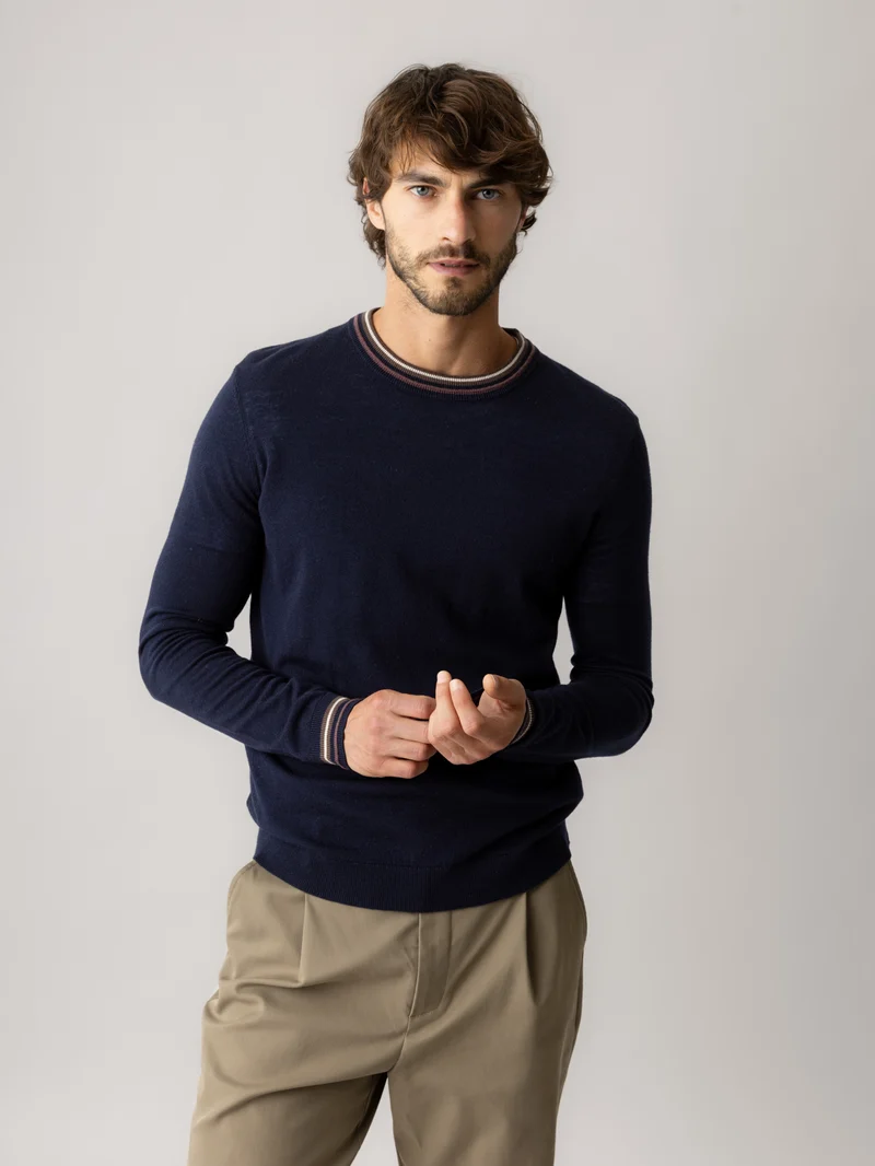 MMGAdam Contrast Crew Neck Knit