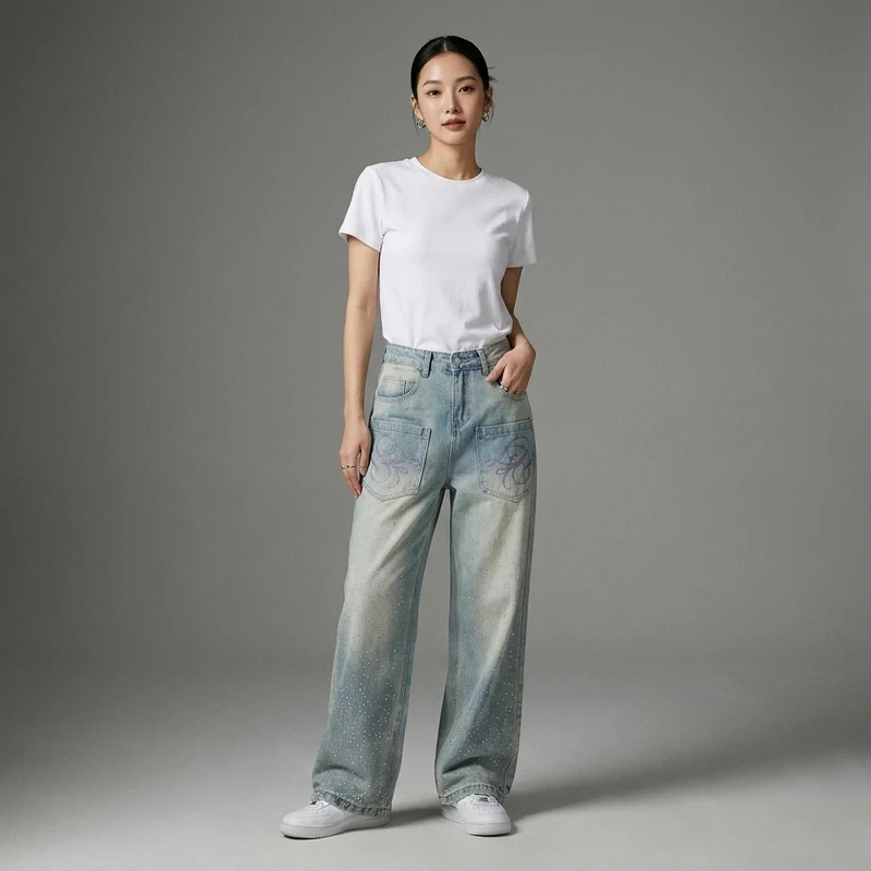 Pantalon Cargo Denim Loose
