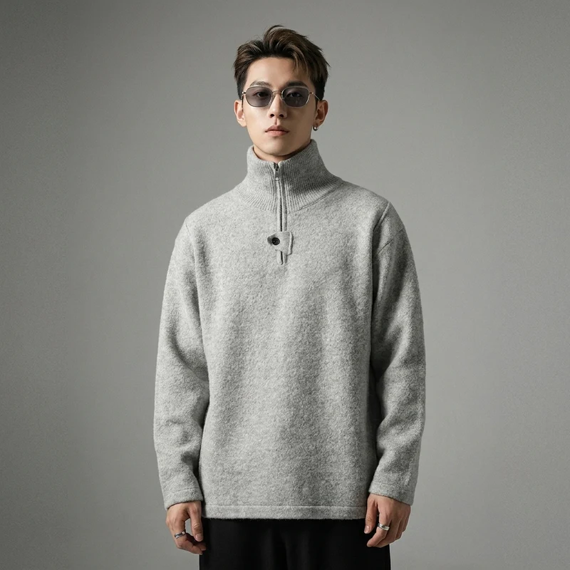 Pull Col Montant Zippé