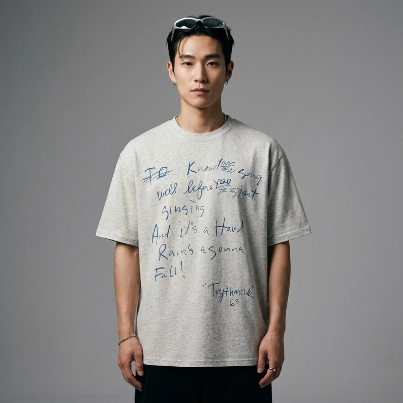 T-Shirt Oversize Imprimé Lettres