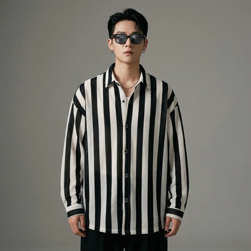 Chemise Rayée Oversize