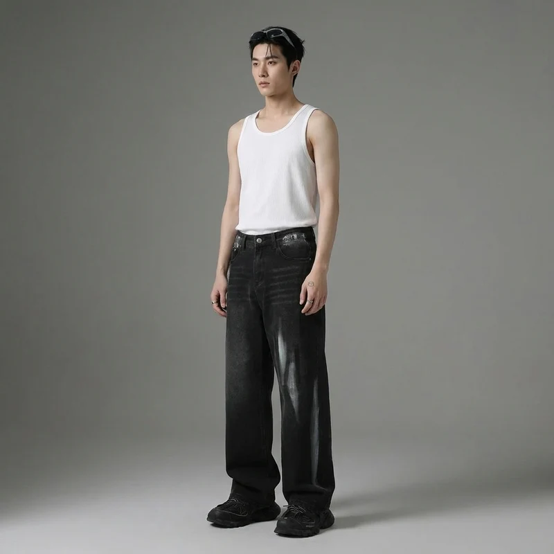 Pantalon Denim Graffiti Loose
