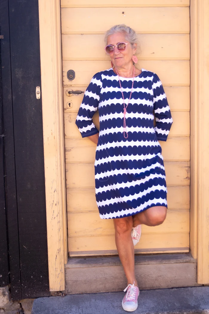 Klänning Bardot - Oval blue