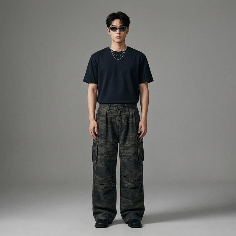 Pantalon Cargo Camouflage