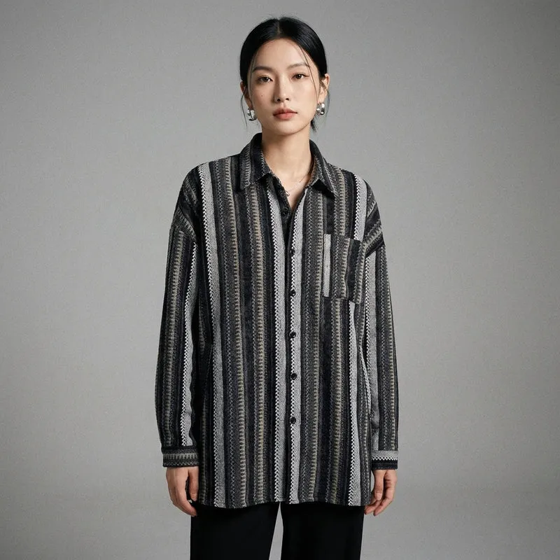 Chemisier Rayé Oversize