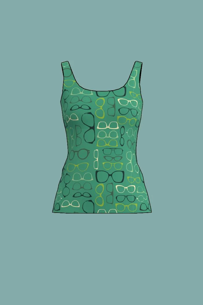 Tanktop Tilde - Glasögon grön