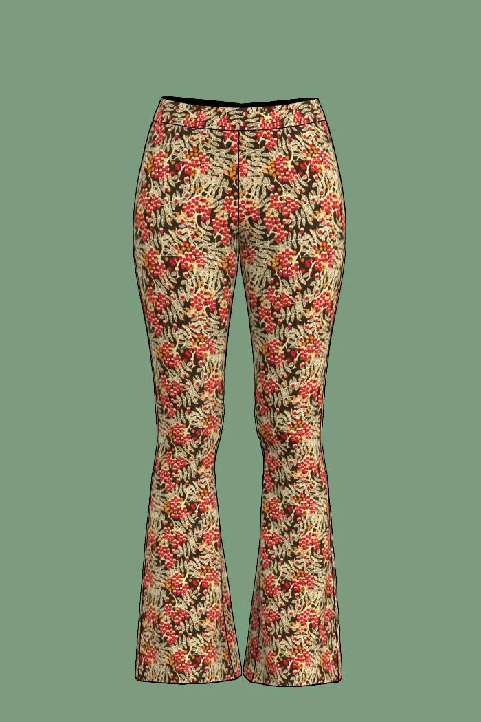 Linn Bootcut - Rowanberries beige