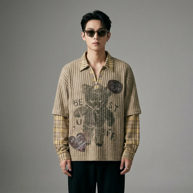 Pull Ours en Maille Oversize