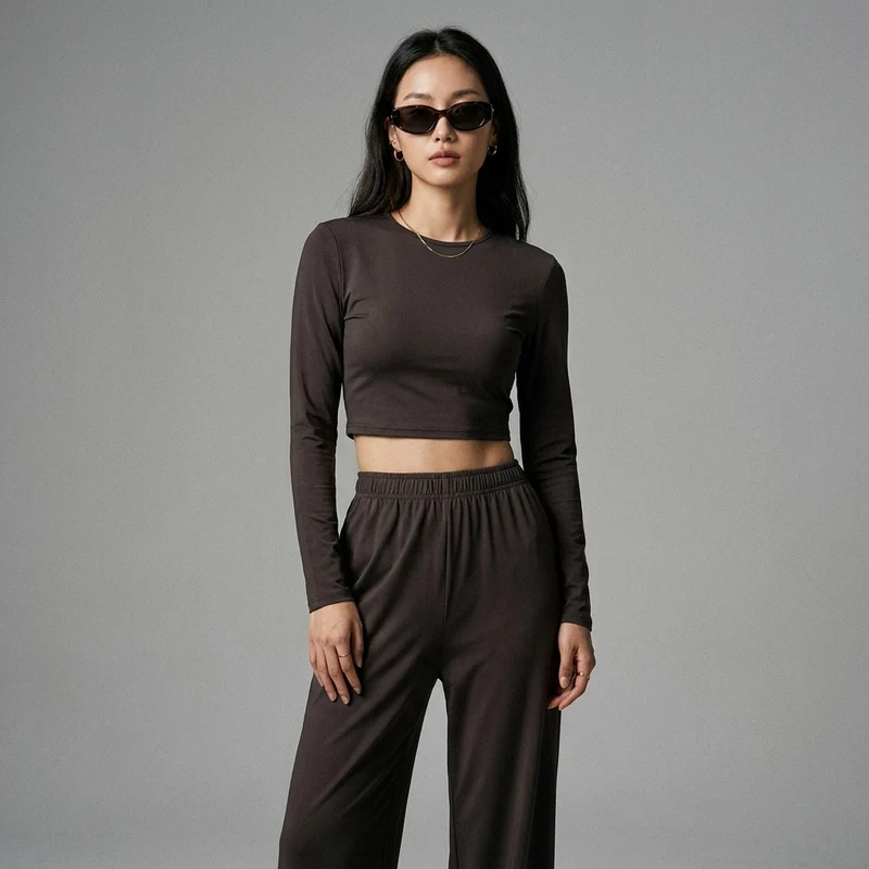Ensemble Crop Top & Pantalon Ajusté