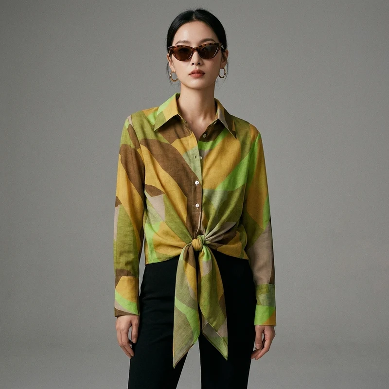 Chemise à Imprimé Géométrique