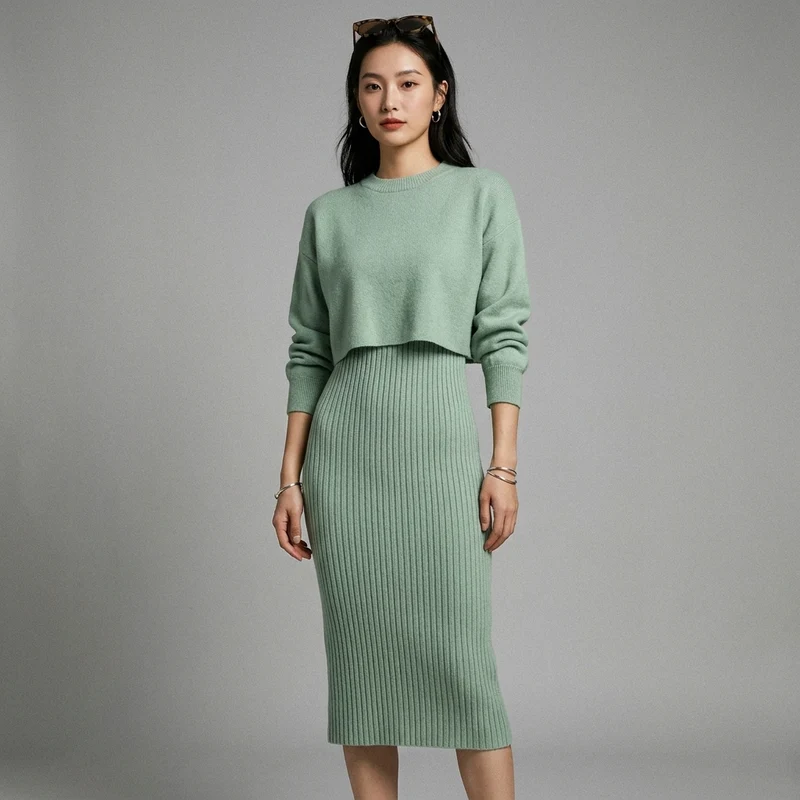 Ensemble Robe et Top Tricoté