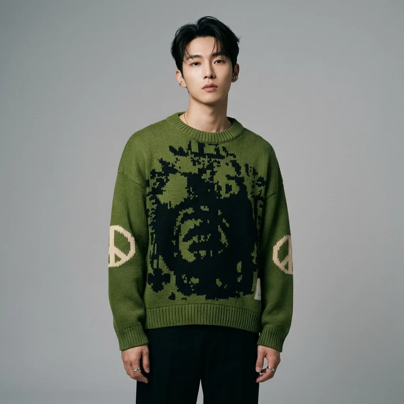 Pull Oversize Col Rond Streetwear