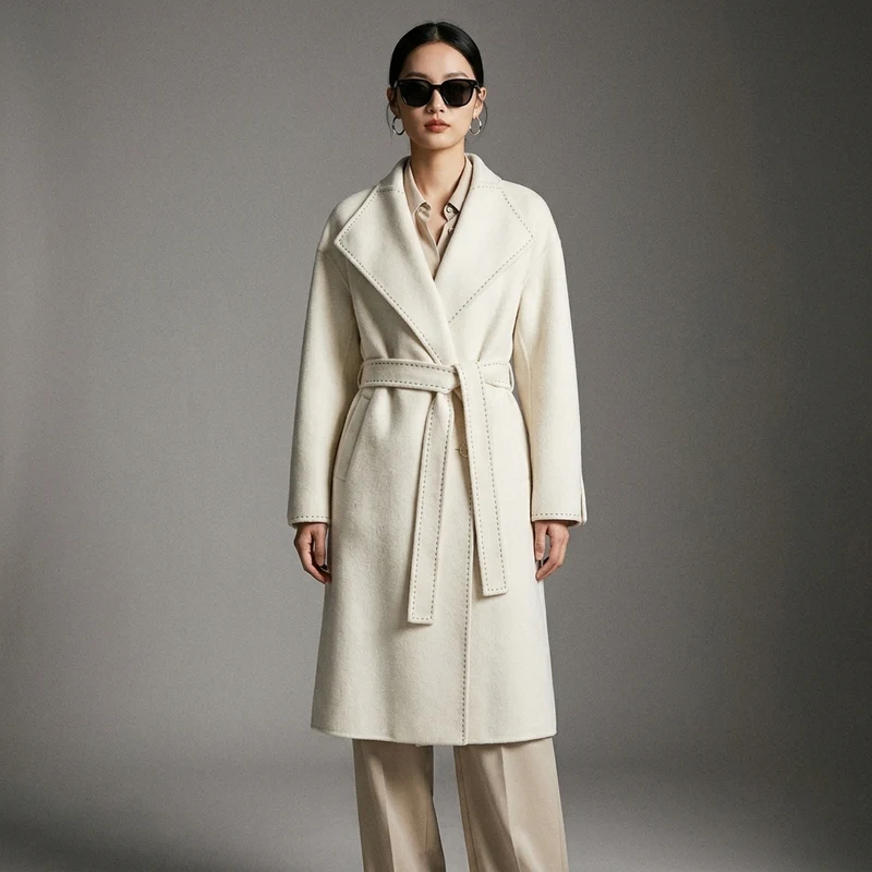 Manteau en Laine Double Face