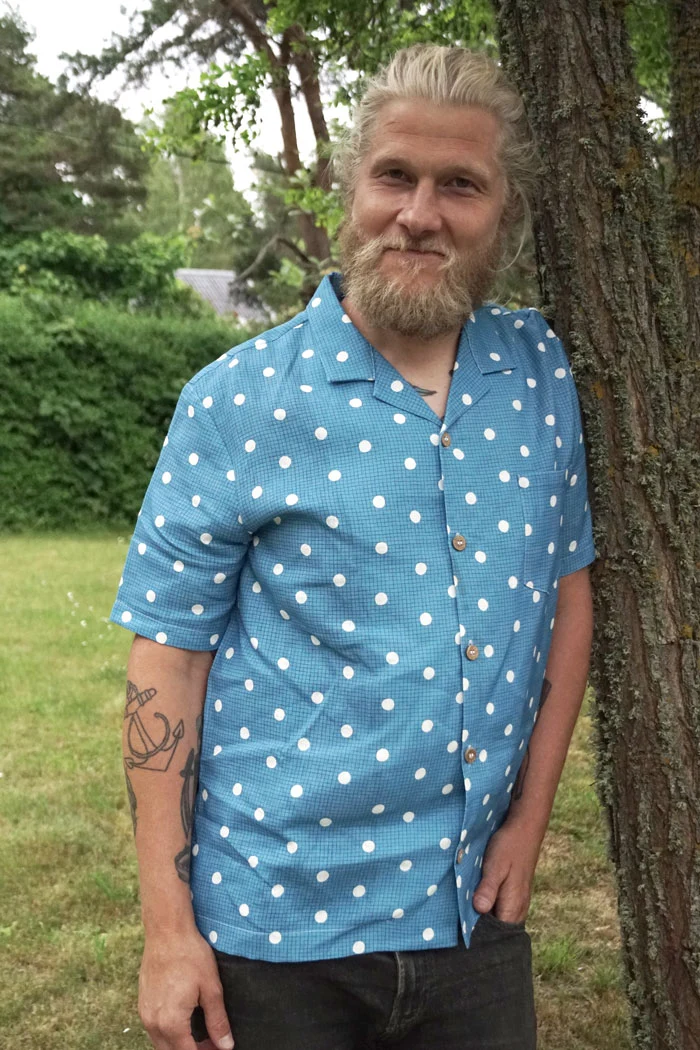 Skjorta David - Spotnik Blue