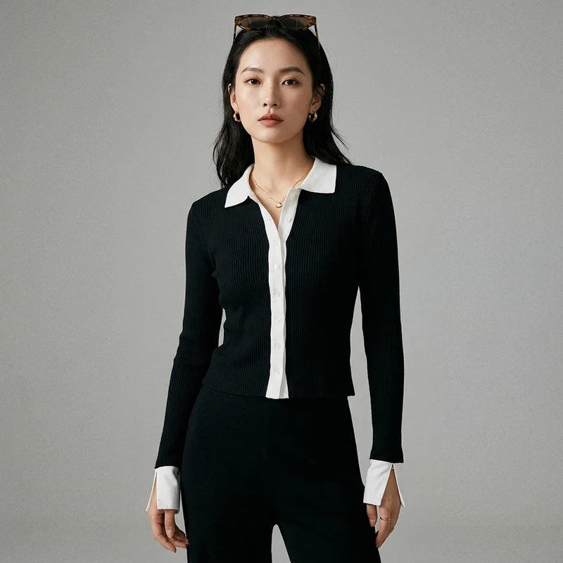 Cardigan Rayé Slim Fit