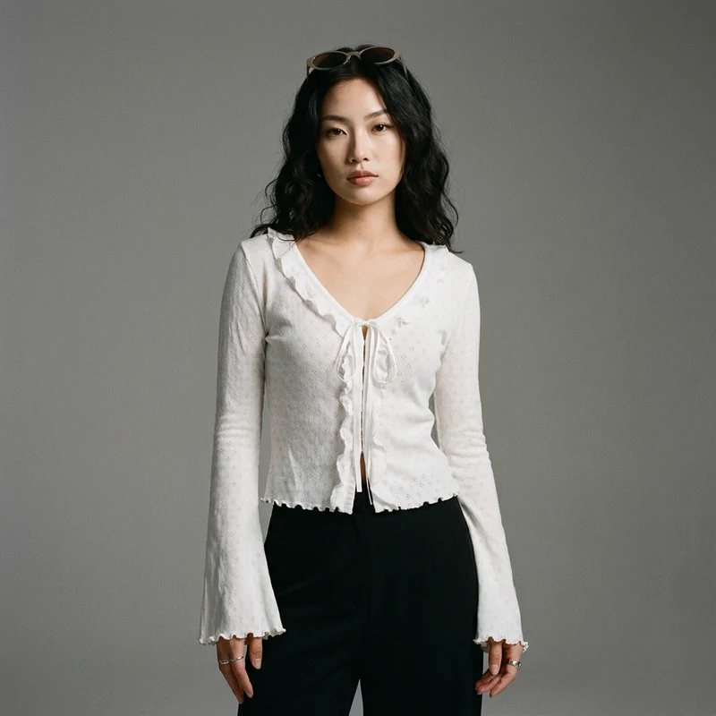Cardigan Côtelé Ajusté