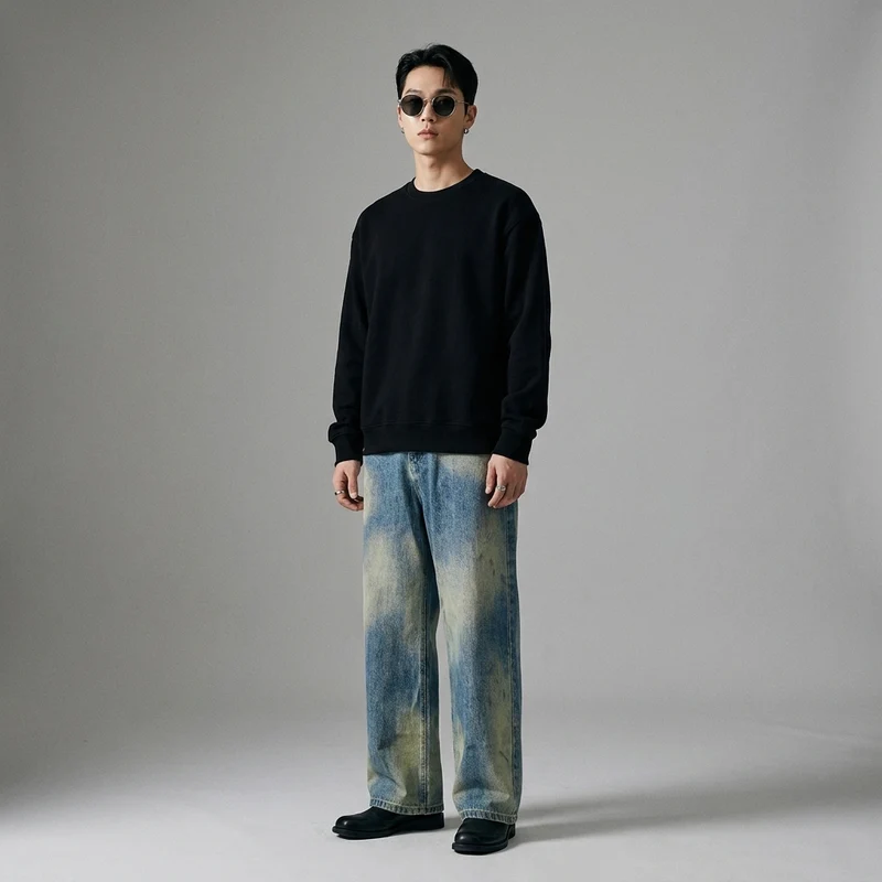 Jean Droit Délavé Streetwear