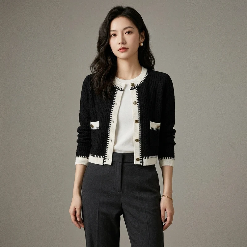 Cardigan Court Color Block