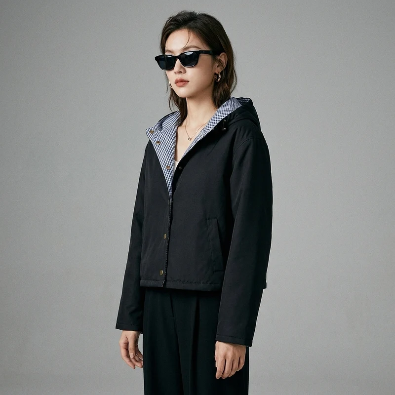 Veste à Capuche Réversible
