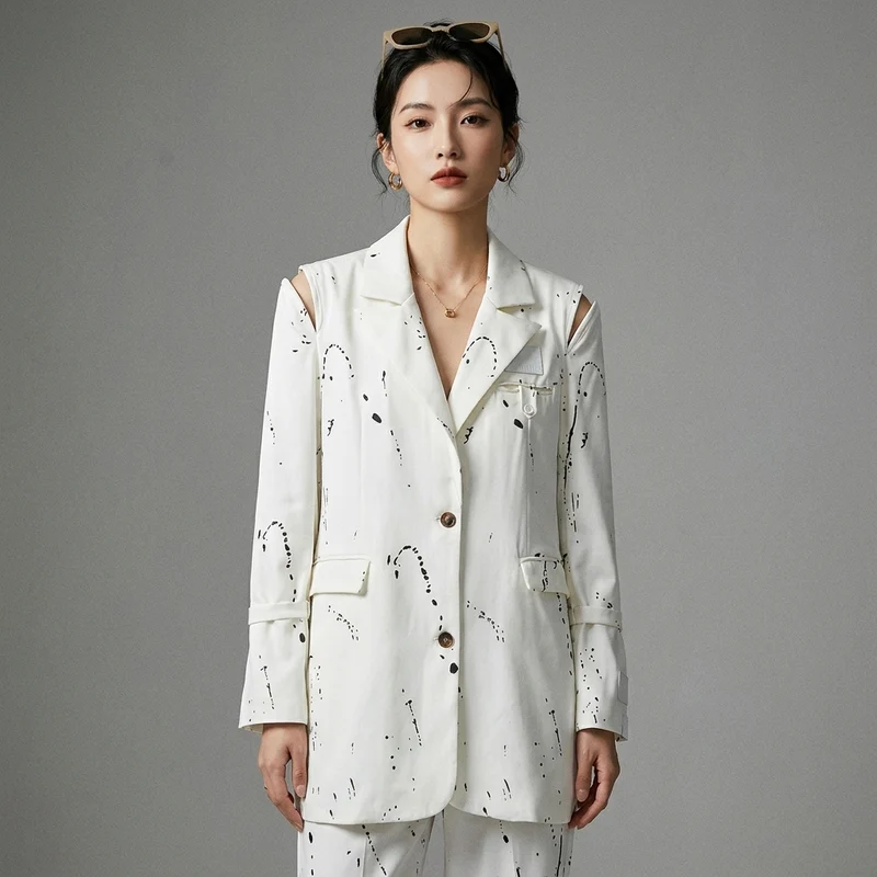 Veste Imprimée Minimaliste