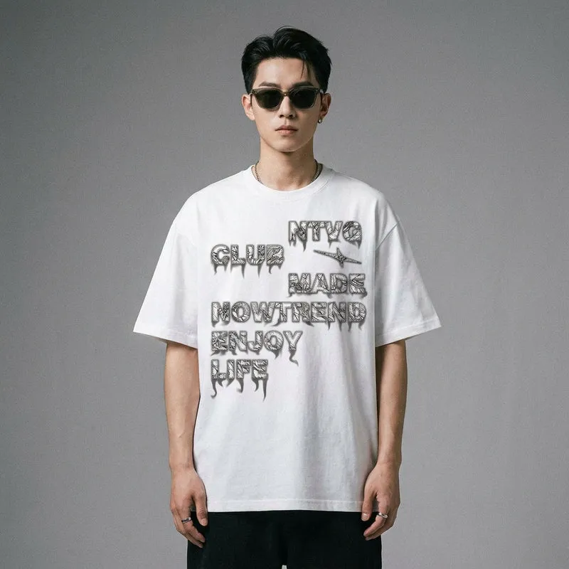 T-Shirt Imprimé Oversize Streetwear