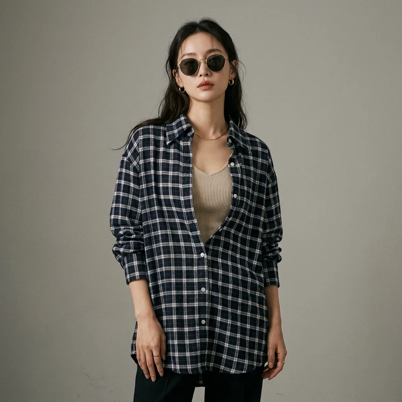 Chemise à Carreaux Oversize