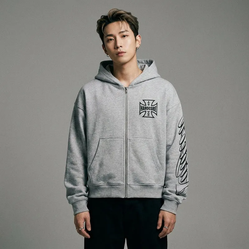 Sweat à Capuche Zippé Oversize