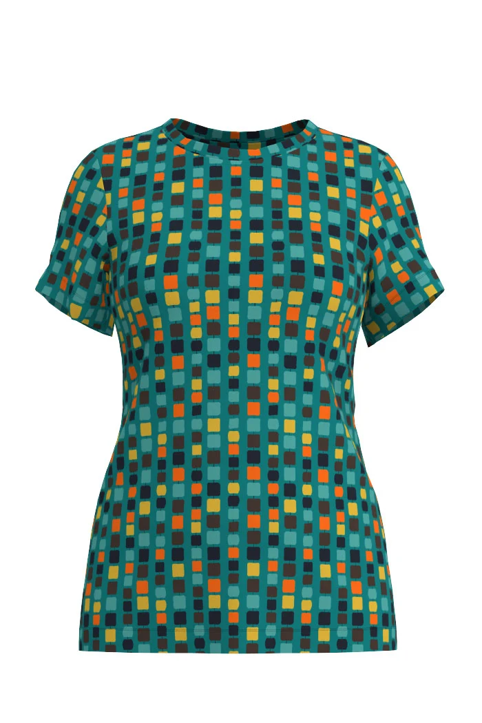 T-shirt Fanny - Beads turkos