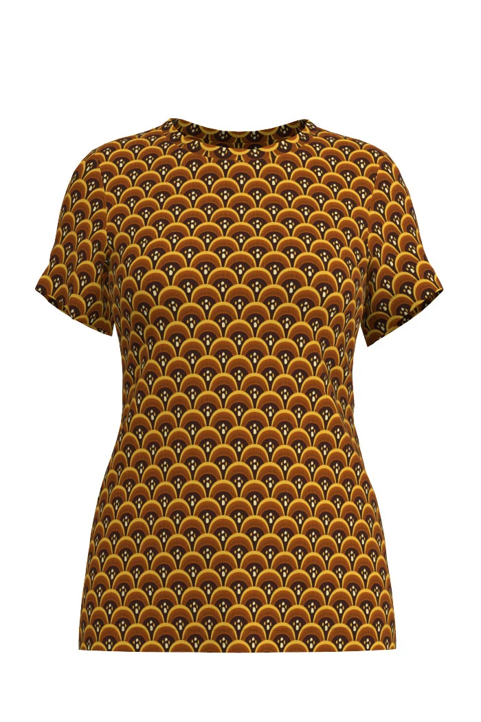 T-shirt Fanny - 20s logo brown