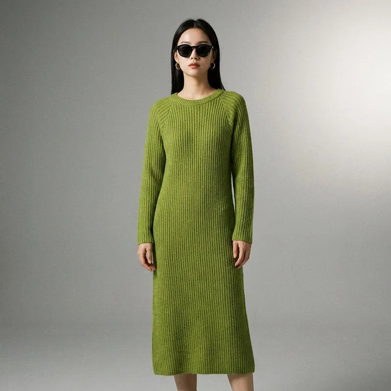 Robe Longue Tricotée Élégante