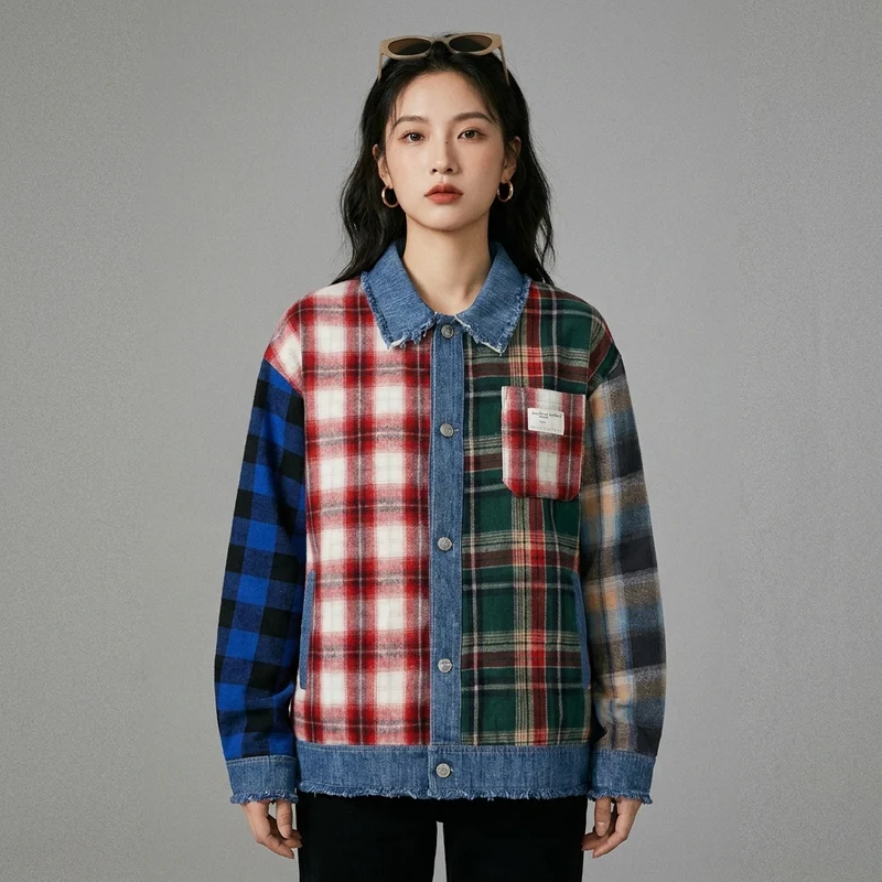 Chemise à Carreaux Streetwear