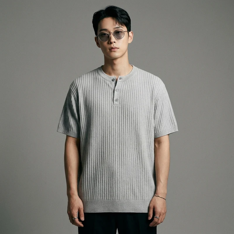 T-Shirt Tricoté Ample Uni