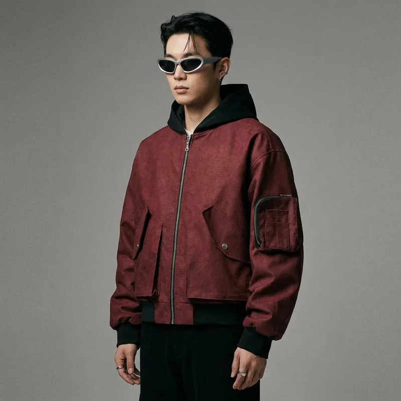 Veste à Capuche Color Block Oversize