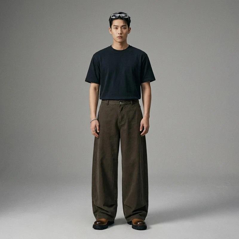 Pantalon Cargo Rétro Ample