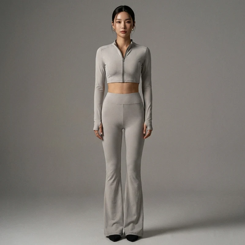 Ensemble Crop Top et Pantalon Slim