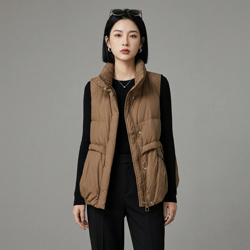 Gilet Doudoune Col Montant