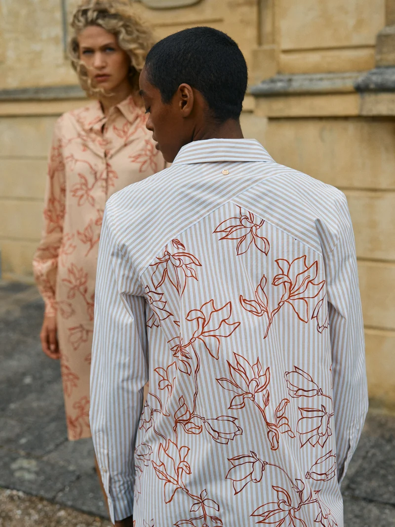 MMElinda Leafy Stripe Shirt