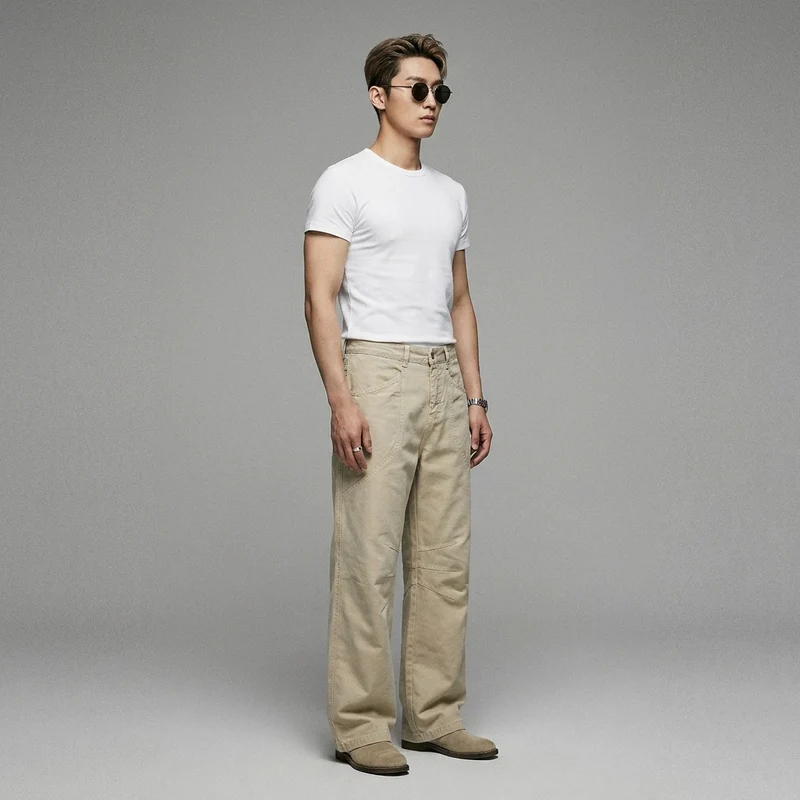 Pantalon Cargo Ample Vintage