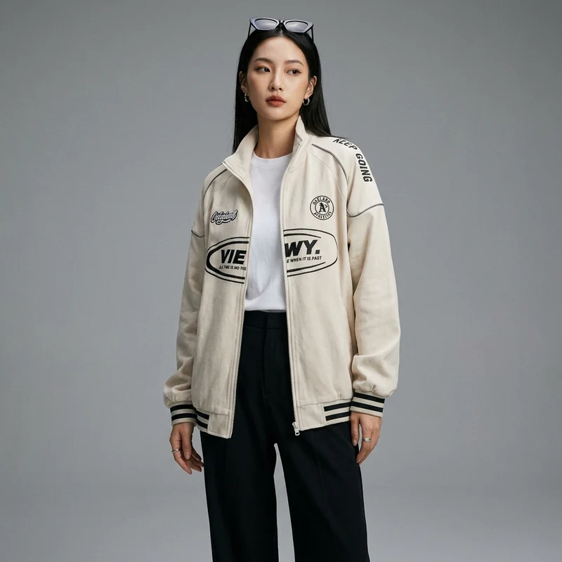 Veste Bomber Lettres Oversize