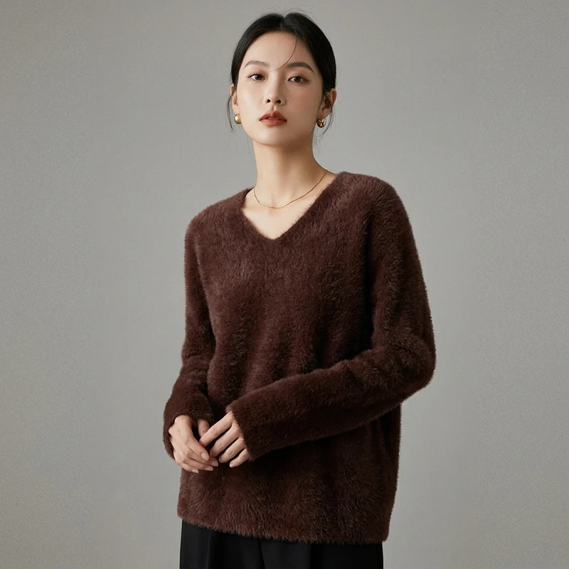 Pull Col V Doux