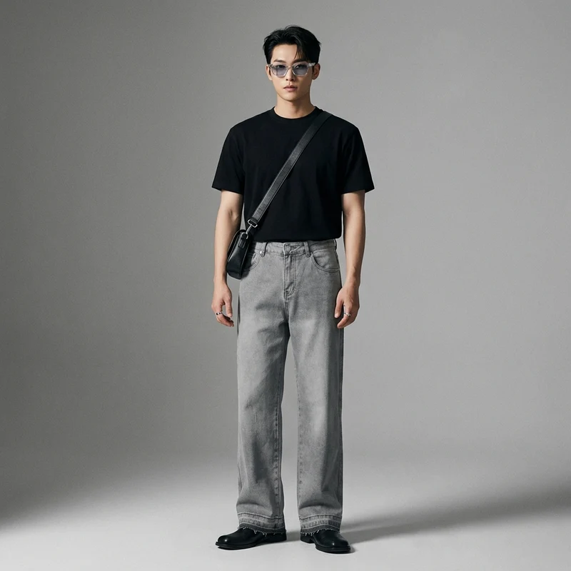 Jean Droit Délavé Streetwear