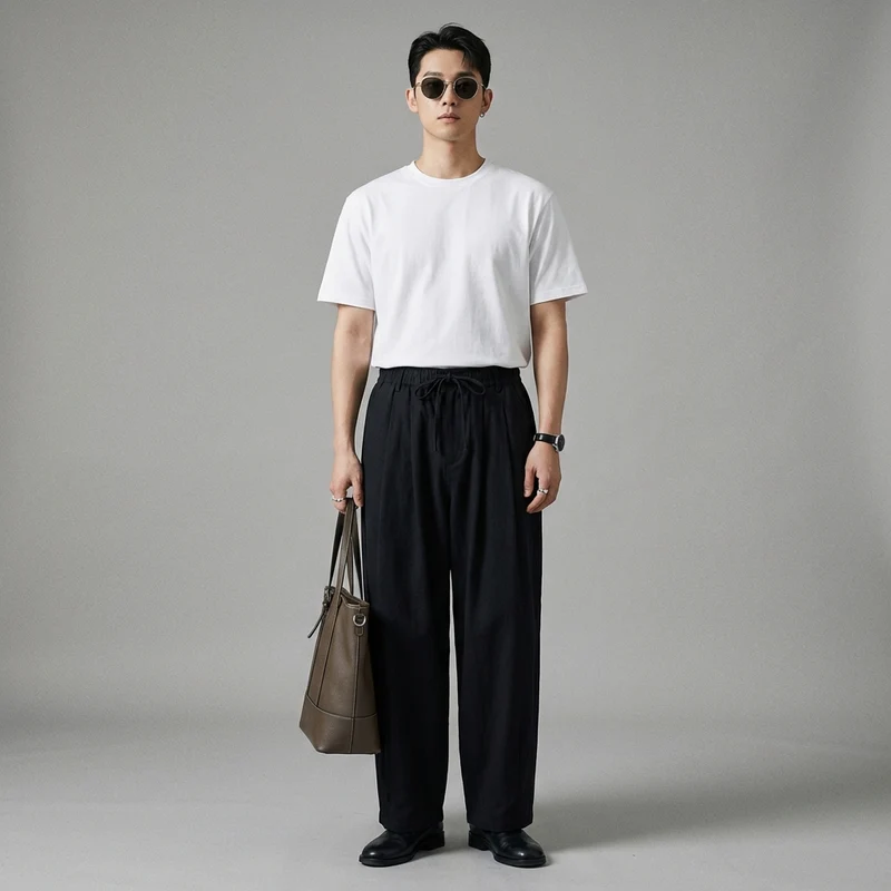 Pantalon Large Unisexe Décontracté