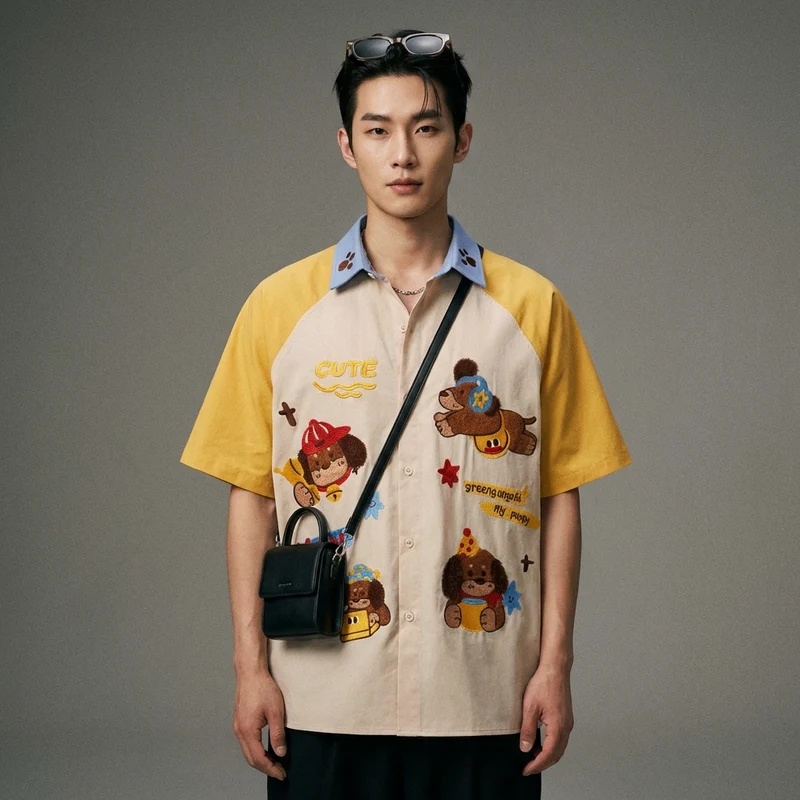 Chemise Oversize Broderie Chien