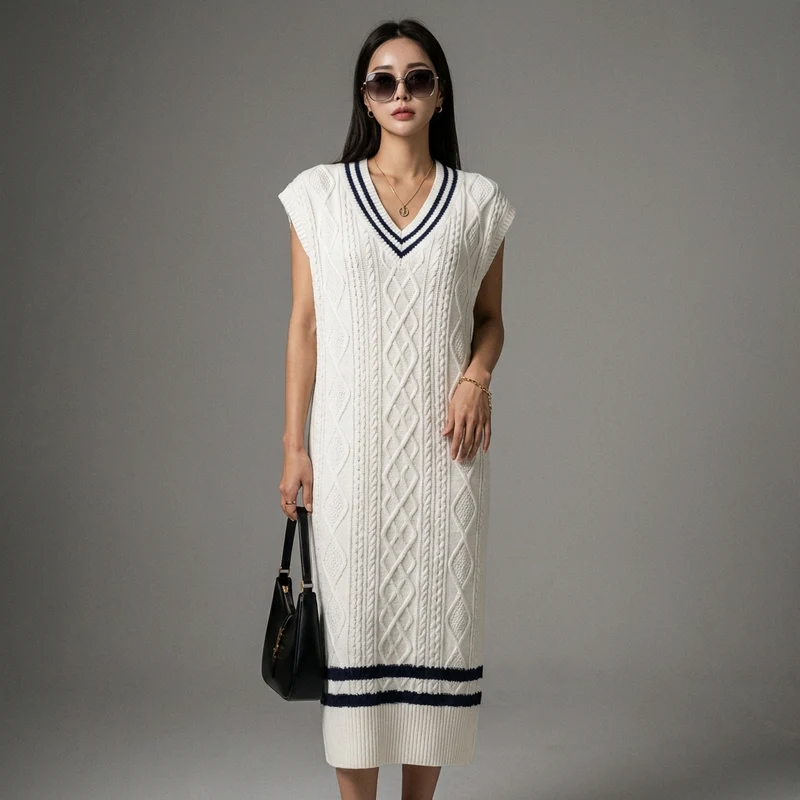 Robe Débardeur Col V Torsadée