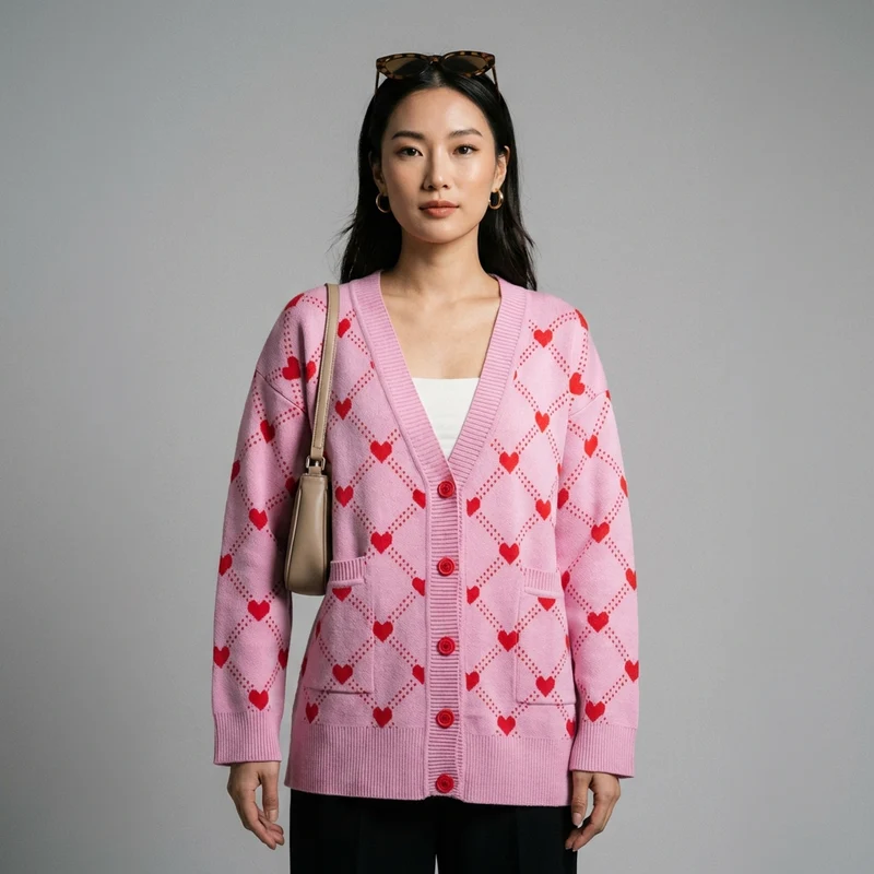Cardigan Jacquard 'Love'
