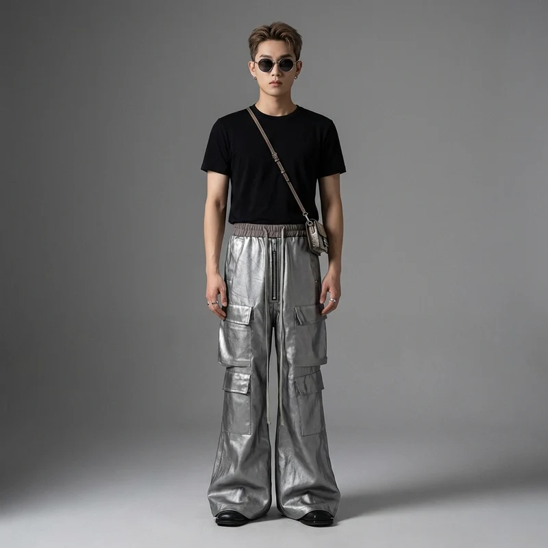 Pantalon Cargo Large Décontracté