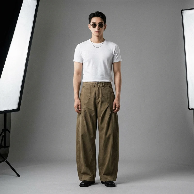 Pantalon Large Rétro Chic